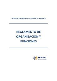 REGLAMENTO DE ORGANIZACIÃN Y FUNCIONES - SMV