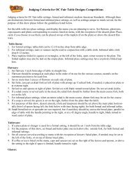 Judging Criteria for OC Fair Table Designs Competitions