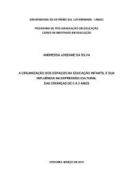 andressa joseane da silva a organizaÃ§Ã£o dos ... - Acervo - Unesc