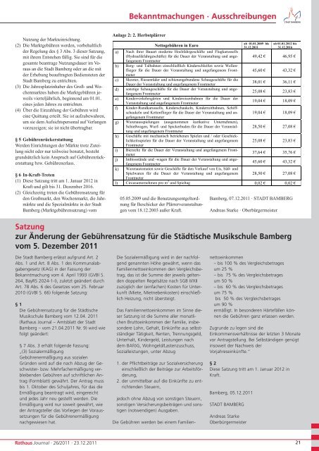 Bekanntmachungen · Ausschreibungen - Stadt Bamberg