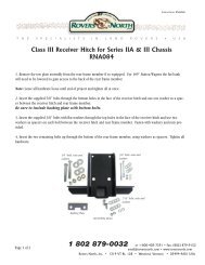 Class III Receiver Hitch for Series IIA & III Chassis RNA084