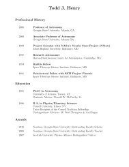 Todd J. Henry - GSU Astronomy - Georgia State University