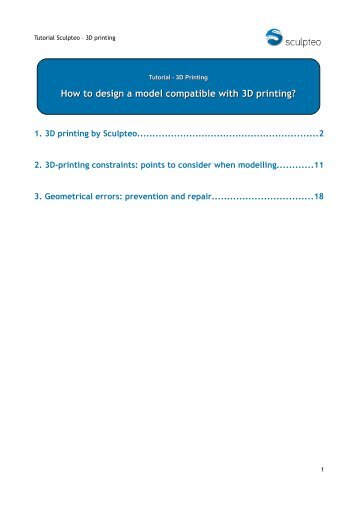 How to design a model compatible with 3D printing? - Sculpteo