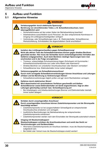 Betriebsanleitung - EWM Hightec Welding GmbH