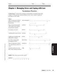 Chapter 4 Managing Stress and Coping with Loss