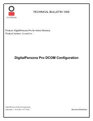 DigitalPersona Pro DCOM Configuration