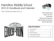 Hamilton Middle School - Madison Metropolitan School District