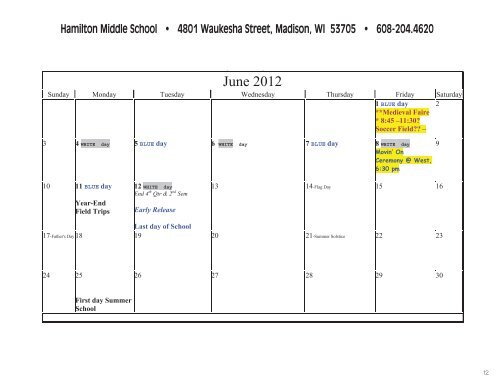 Hamilton Middle School - Madison Metropolitan School District