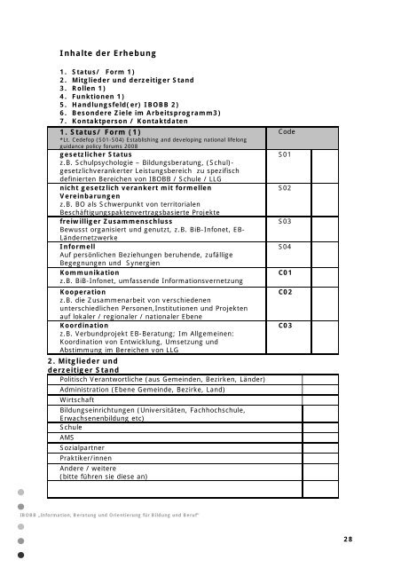 Information, Beratung und Orientierung fÃ¼r Bildung und Beruf