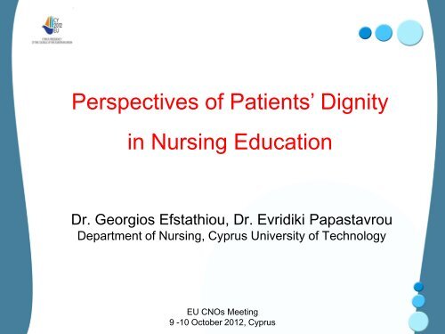 Dr. Evridiki Papastavrou, Dr. Georgios Efstathiou Department of ...
