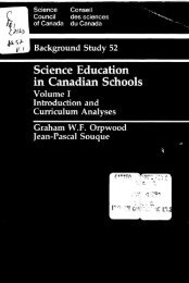 Science Education in Canadian Schools - ArtSites