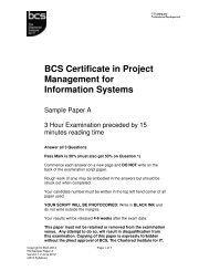 BCS Certificate in Project Management for Information Systems