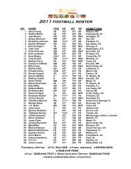 2011 AWC Football Roster 9-24-11 - Arizona Western College