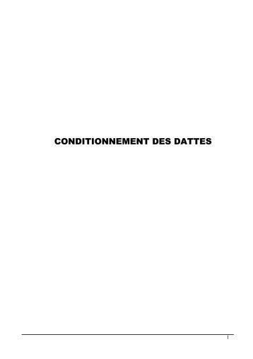 Conditionnement de dattes - Tunisie industrie