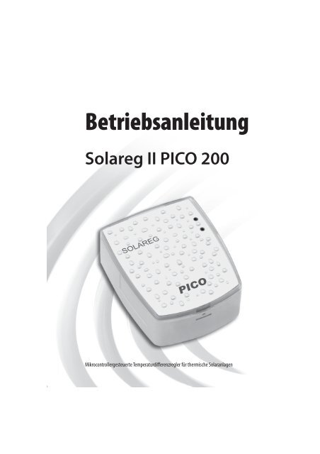 Estec Bedienungsanleitung Solarregler PICO 200 - Gerenda Solar