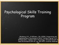 Psychological Skills Training Program