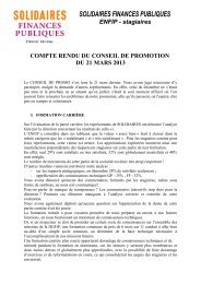 Compte rendu du 2Ã¨me conseil de promotion Cadre A