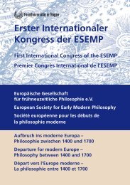 Erster Internationaler Kongress der ESEMP - FernUniversitÃ¤t in Hagen