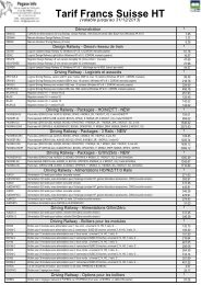 Tarifs HT (francs suisses) - Driving Railway, Easy Train, Design ...