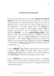 Contrato Particular de DoaÃ§Ã£o - FFM - FundaÃ§Ã£o Faculdade de ...