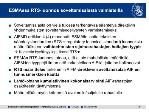 AIFM-informaatiotilaisuudet - Finanssivalvonta