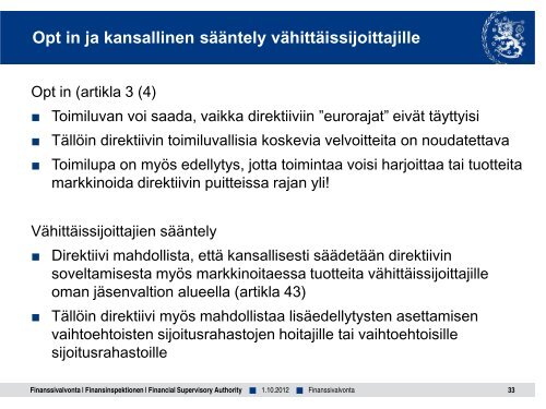 AIFM-informaatiotilaisuudet - Finanssivalvonta