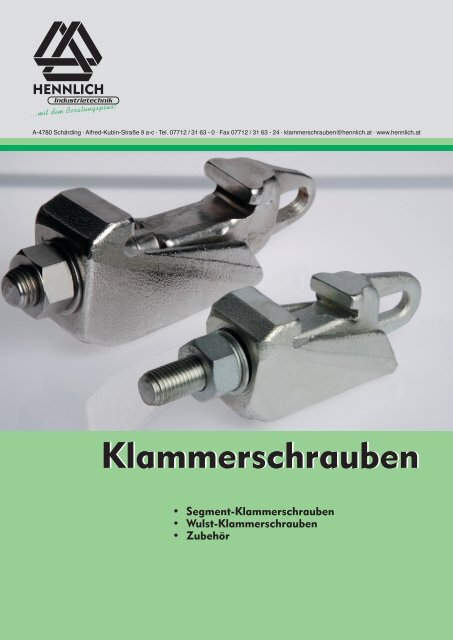 Klammerschrauben