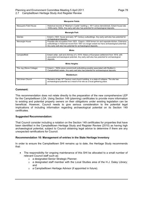 PART ONE - Campbelltown City Council - NSW Government