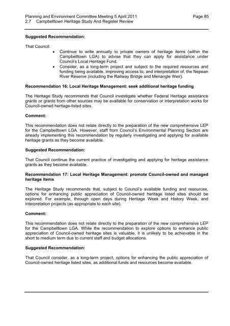 PART ONE - Campbelltown City Council - NSW Government