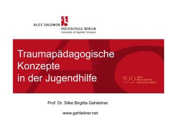 Vortrag von Frau Prof. Dr. Silke B. Gahleitner