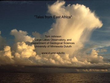 Tales from East Africa" - University of Minnesota
