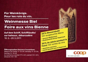 Weinmesse Biel Foire aux vins Bienne