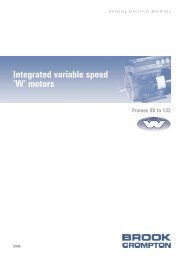 Integrated variable speed 'W' motors