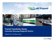 Transit Feasibility Study - BC Transit