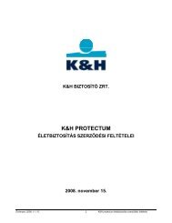 K&H PROTECTUM - Biztositasifeltetelek.hu
