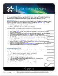Oracle Acceleration with Fusion-io