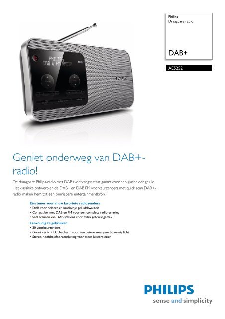 AE5252/12 Philips Draagbare radio