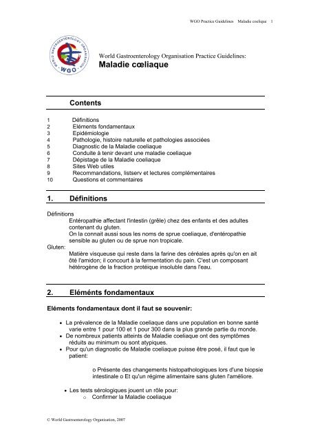 Acute diarrhea in adults - World Gastroenterology Organisation