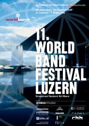 4. Oktober 2009 Ehrenpatronat B - World Band Festival Luzern