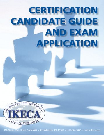 certification candidate guide and exam application - IKECA