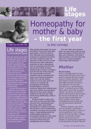 Homeopathy for mother and baby