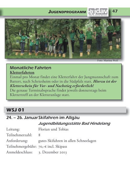 Jahresprogramm 2014 - Deutscher Alpenverein Sektion ...