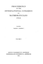 proceedings international congress mathematicians 1954