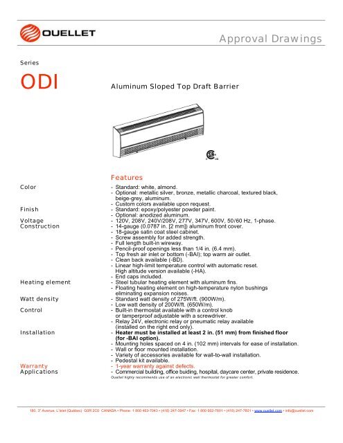 Approval Drawings - Ouellet Canada