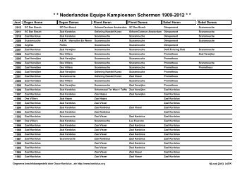 Kampioenen 1909-2010 Equipe - KNAS