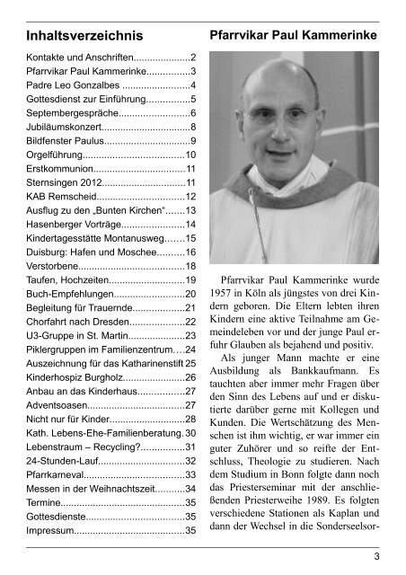 Kontakte Und Anschriften - Pfarrgemeinde St. Bonaventura/ Hl. Kreuz
