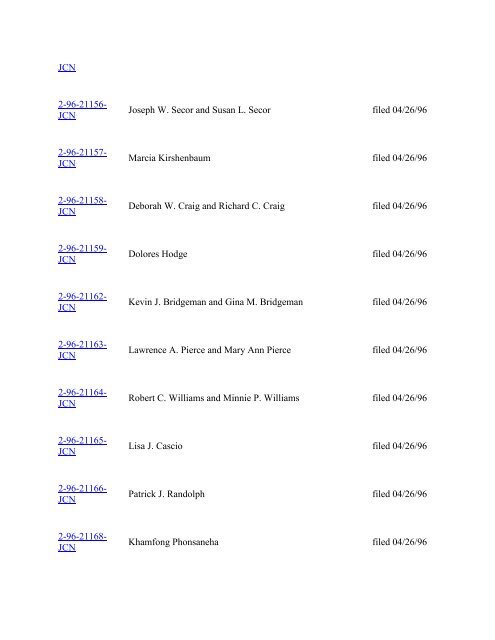 Select A Case - Judicial Discipline Reform