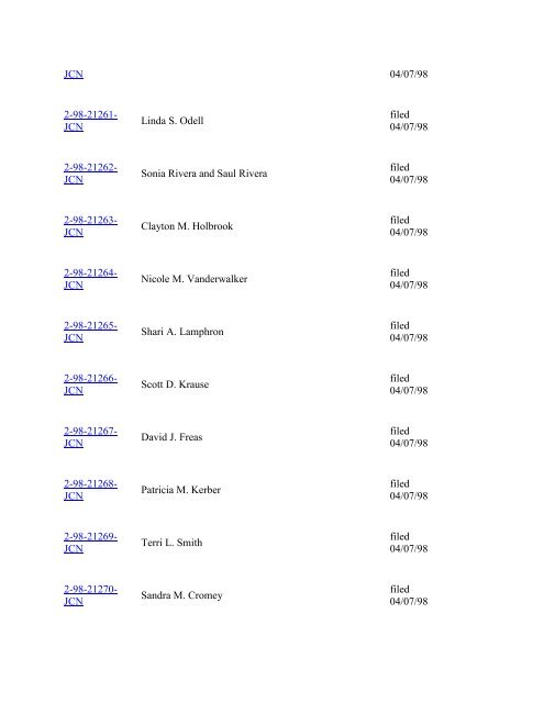 Select A Case - Judicial Discipline Reform