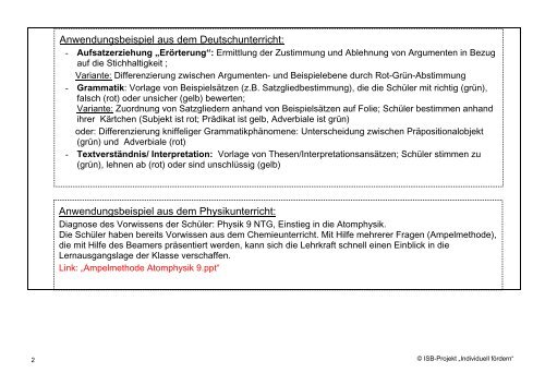 Die Ampelmethode - Individuell FÃ¶rdern