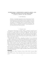 SUPERNOMIAL COEFFICIENTS, BAILEY'S LEMMA AND ROGERS ...